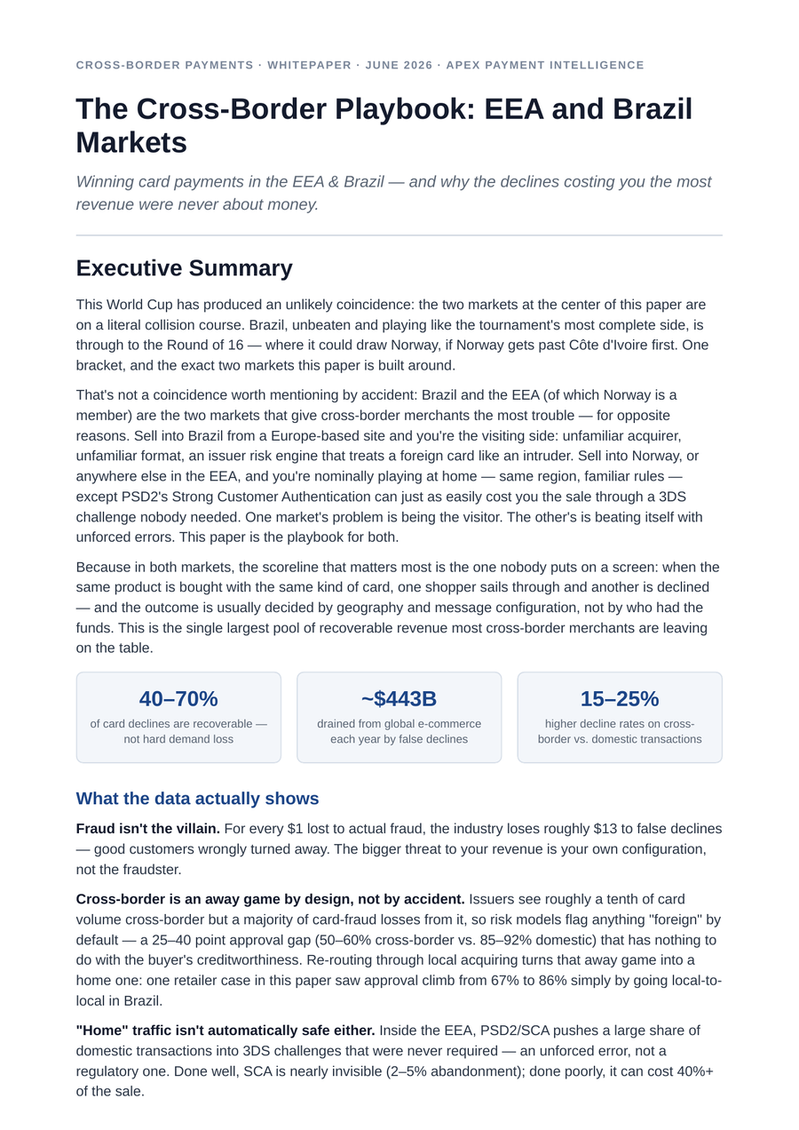 The Cross-Border Playbook: EEA and Brazil — Apex whitepaper cover
